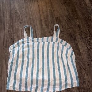 Torrid Teal and White Striped Tank Camisole